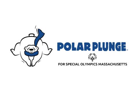 A logo showing a cartoon polar bear leaping