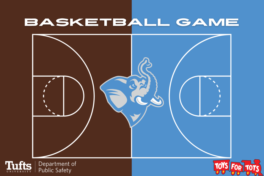  A graphic of a basketball court with an elephant logo