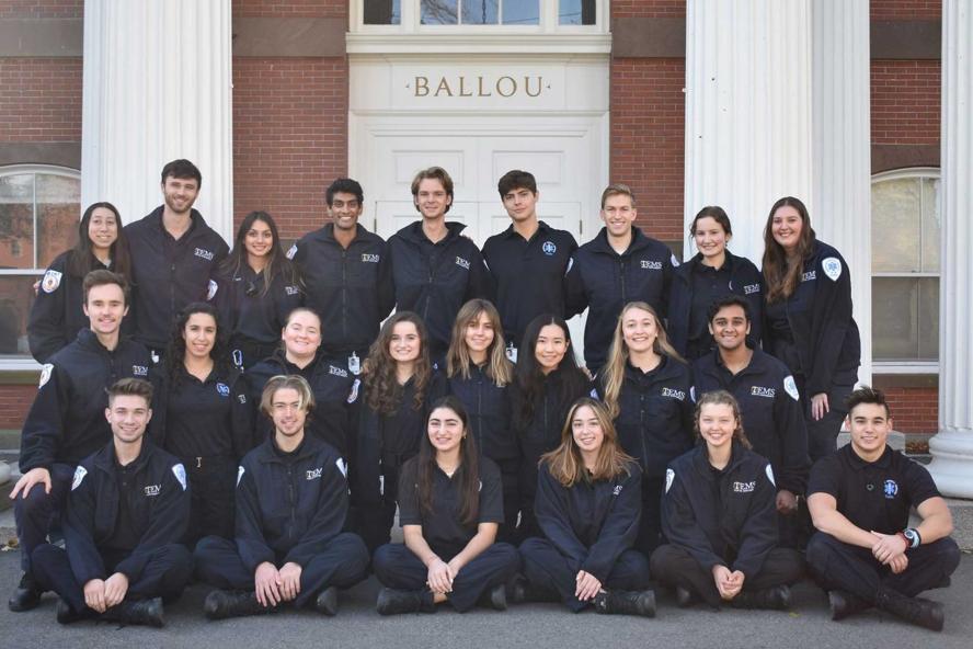 TEMS members in front of Ballou Hall